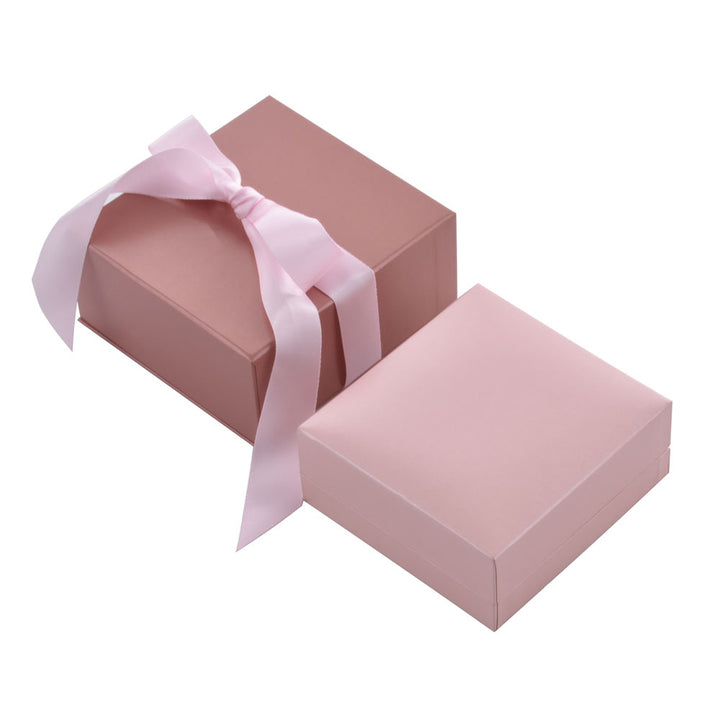 Romantic Luxury Pink Color Jewelry Package Box Set With Paper Bag