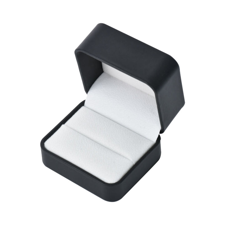 High-End Elegant Black Round Corner PU Materials Jewelry Package Boxes For Wedding