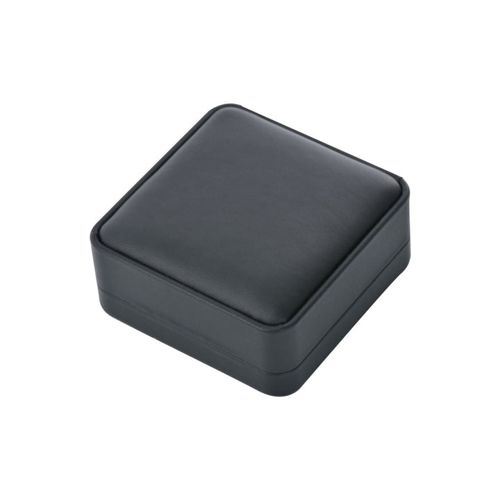 High-End Elegant Black Round Corner PU Materials Jewelry Package Boxes For Wedding