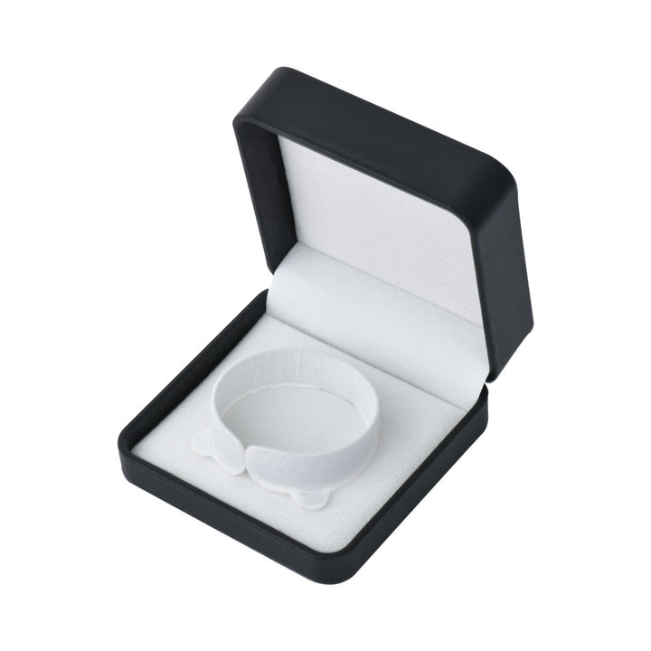 High-End Elegant Black Round Corner PU Materials Jewelry Package Boxes For Wedding