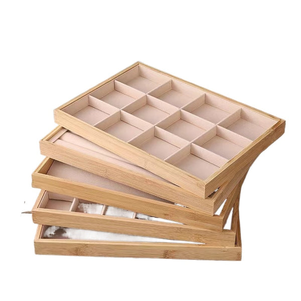 Original Pine Bead Fleece Jewelry Display Tray Ring Necklace Bracelet Jewelry Jade Live Stream Jewelry Storage Tray