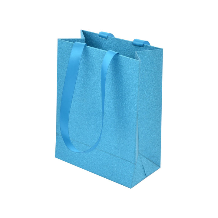 Elegant Light Blue Color Jewelry Package Cardboard Box With Pouch And Paper Bag