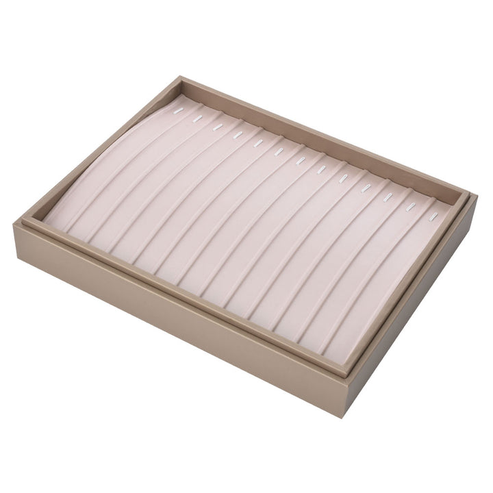 Multi Color Customized PU Materials Long Bracelet Jewelry Trays For Counter Display