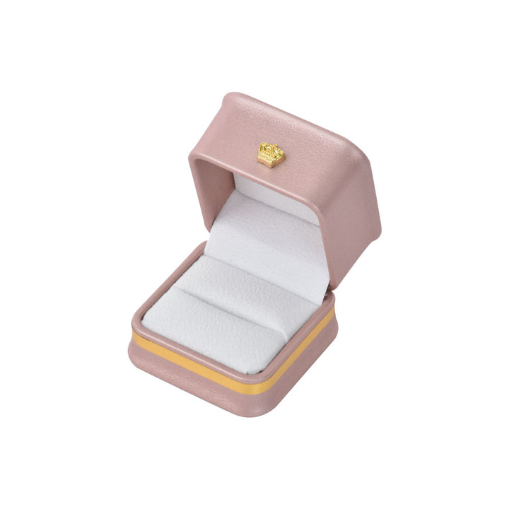 Fashion Design Elegant PU Waist Collection Jewelry Box With Gold Trim For Wedding