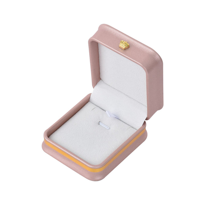 Fashion Design Elegant PU Waist Collection Jewelry Box With Gold Trim For Wedding