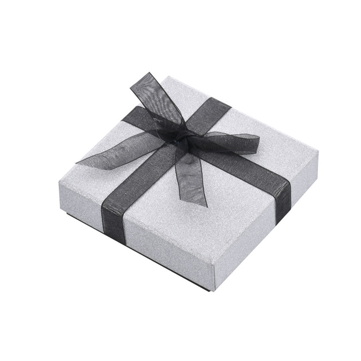 Luxury Sliver Color Jewelry Package Cardboard Box With Pouch And Paper Bag