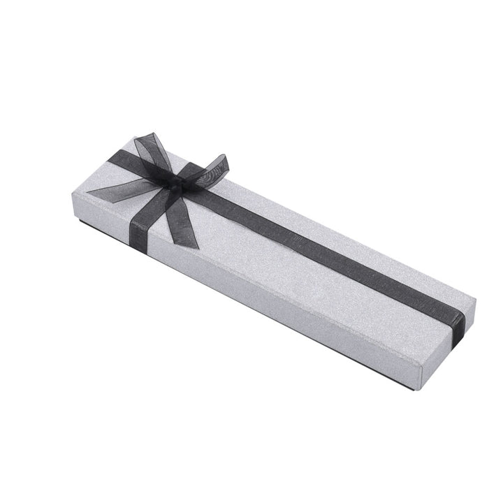 Luxury Sliver Color Jewelry Package Cardboard Box With Pouch And Paper Bag