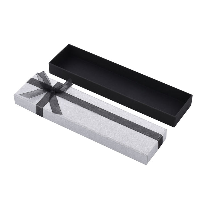 Luxury Sliver Color Jewelry Package Cardboard Box With Pouch And Paper Bag
