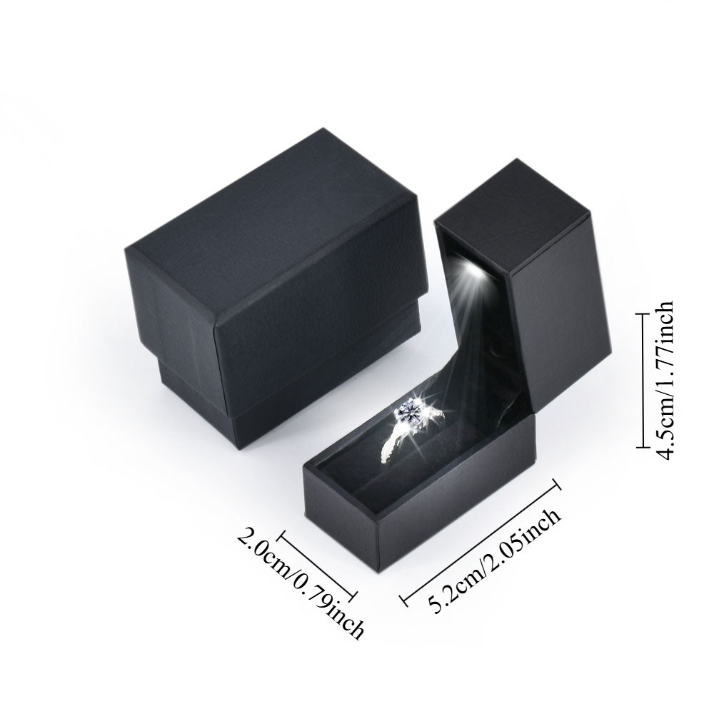 Mini Ring Boxes with LED Light For Wedding Proposal Shining Jewelry ...