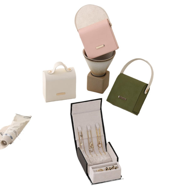 Creative Portable Portable Jewelry Box Simple Contrast Color Travel Jewelry Earrings Earrings Necklace Ring Jewelry Storage Box