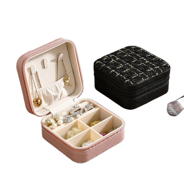 Manufacturer Spot Wholesale Simple Storage Travel Portable Jewelry Storage Box Earrings Ring Small Jewelry Box