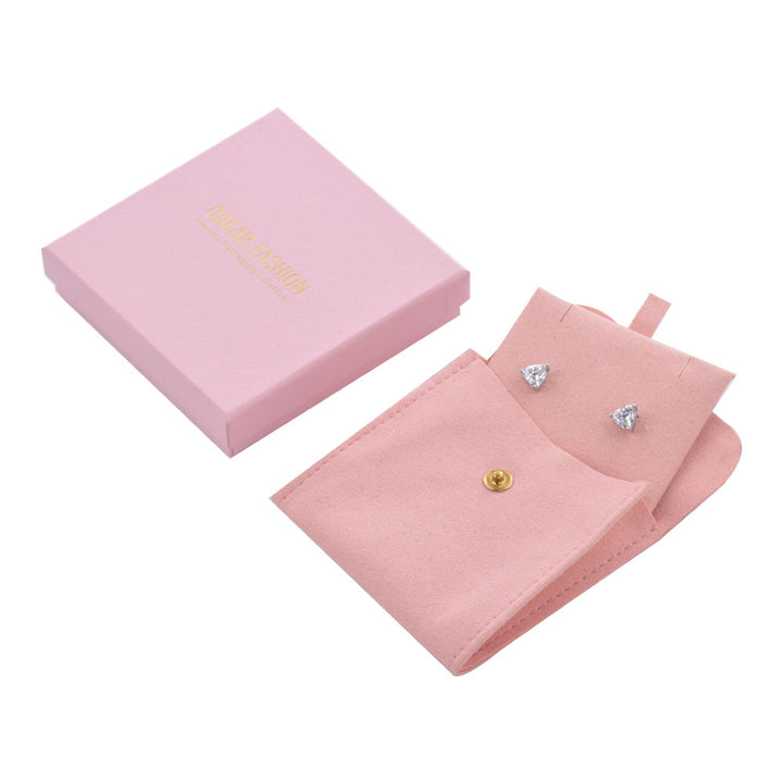 Multi Color Elegant Jewelry Package Cardboard Box With Pouch