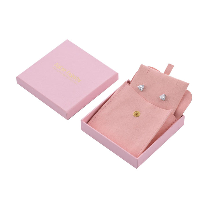 Multi Color Elegant Jewelry Package Cardboard Box With Pouch