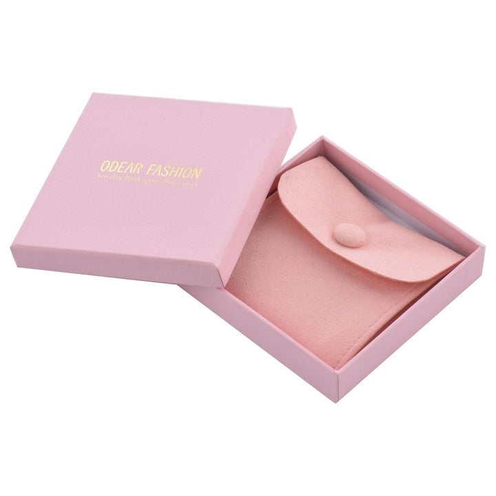 Multi Color Elegant Jewelry Package Cardboard Box With Pouch