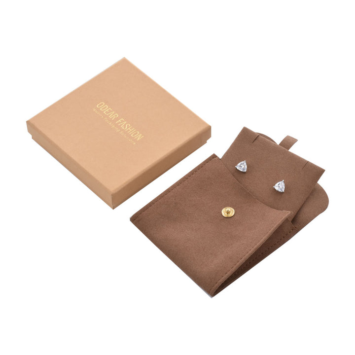 Multi Color Elegant Jewelry Package Cardboard Box With Pouch