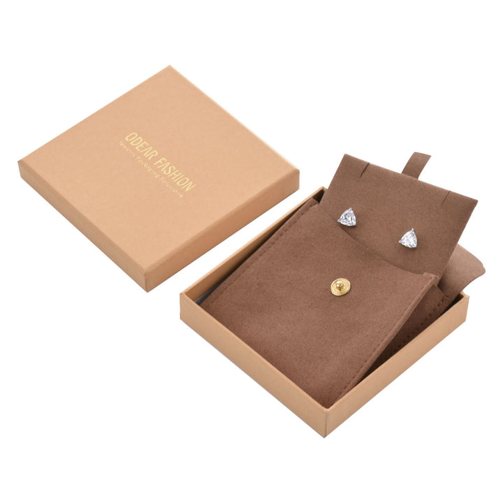 Multi Color Elegant Jewelry Package Cardboard Box With Pouch