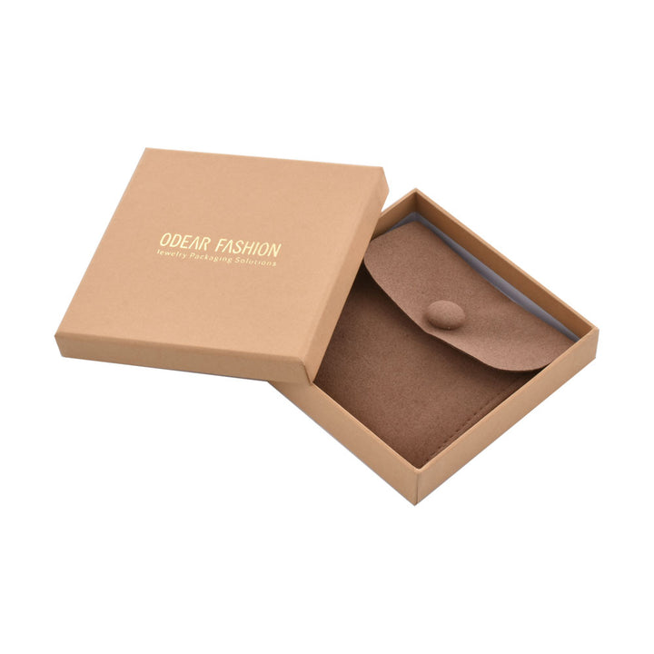 Multi Color Elegant Jewelry Package Cardboard Box With Pouch