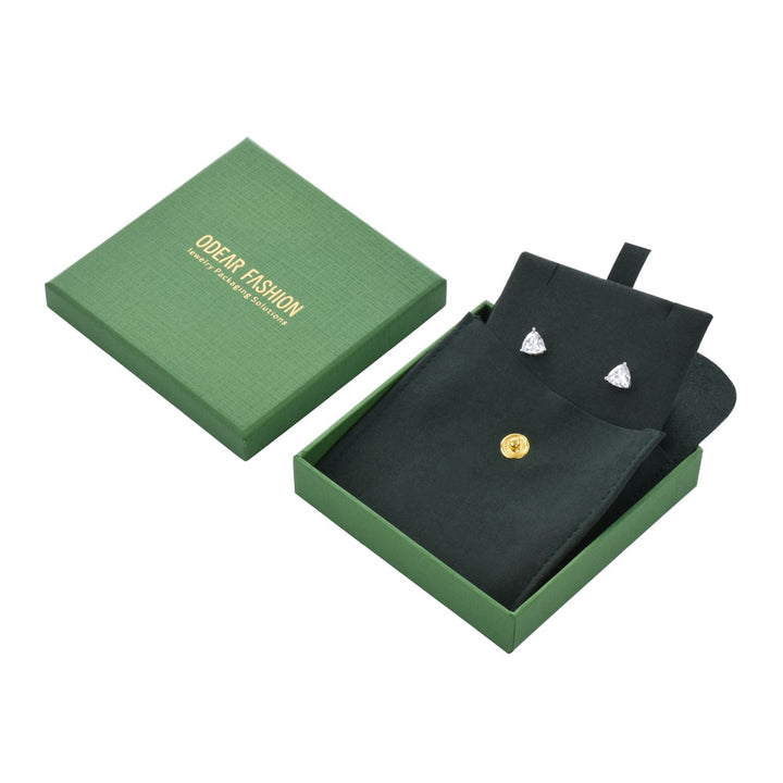 Multi Color Elegant Jewelry Package Cardboard Box With Pouch