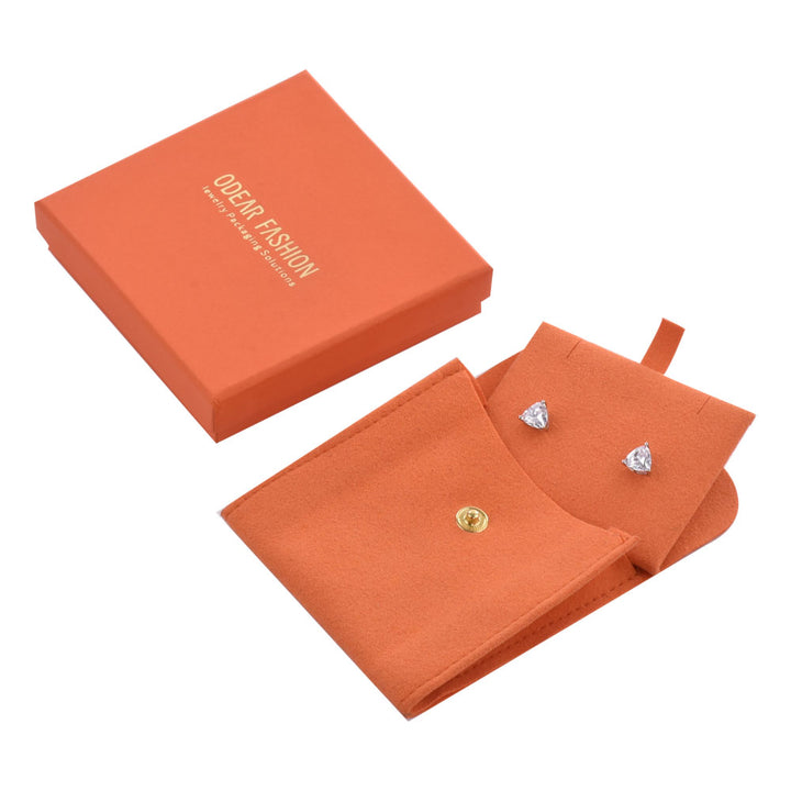 Multi Color Elegant Jewelry Package Cardboard Box With Pouch