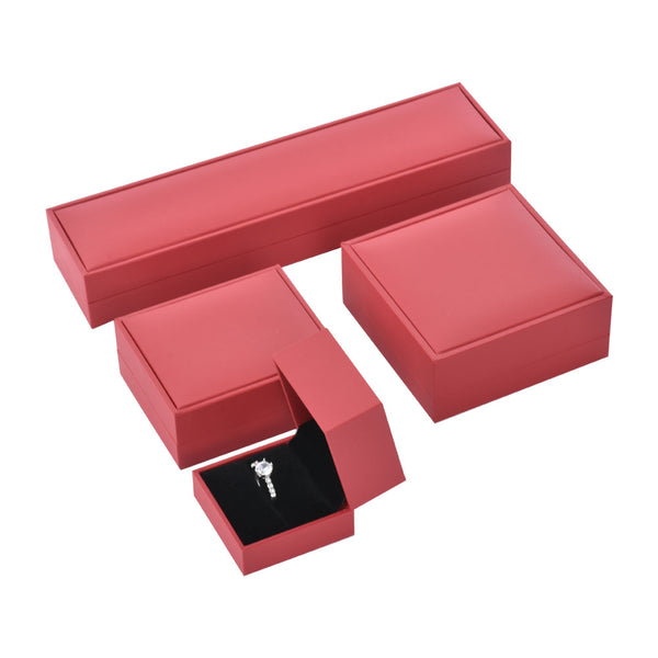 Red Multi Size Luxury Leatherette Jewelry Box For Wedding Gift Box