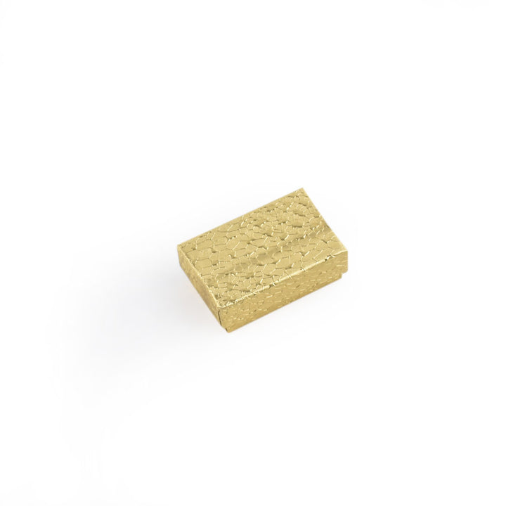 Gold Foil Cotton Filled Cardboard Paper Jewelry Box Gift Case