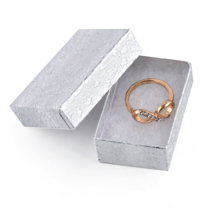 Sliver Foil Cotton Filled Cardboard Paper Box For Display