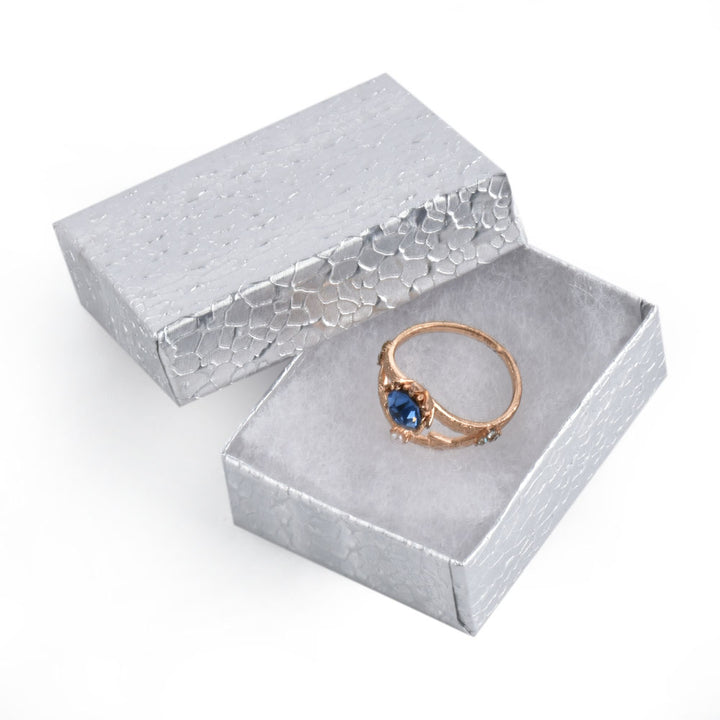Sliver Foil Cotton Filled Cardboard Paper Box For Display