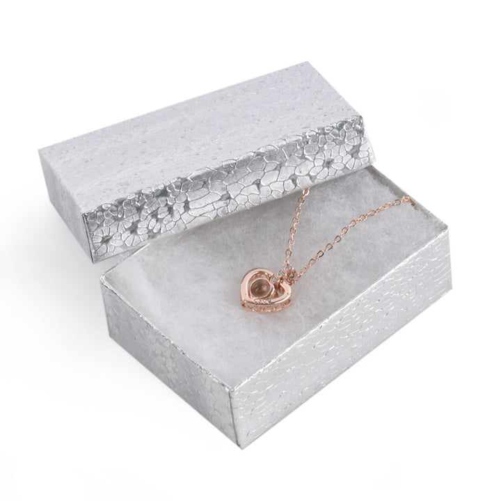 Sliver Foil Cotton Filled Cardboard Paper Box For Display