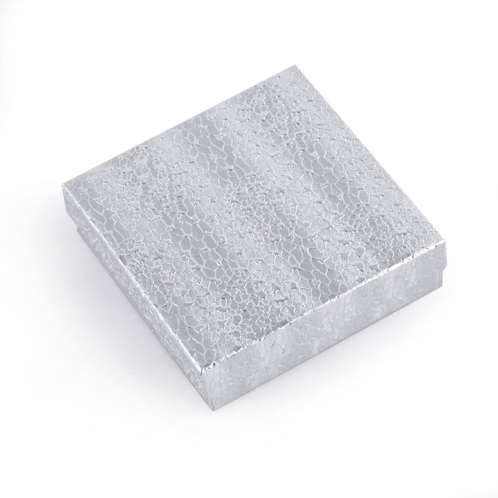 Sliver Foil Cotton Filled Cardboard Paper Box For Display