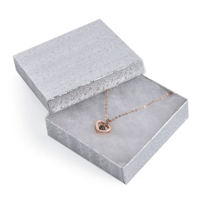 Sliver Foil Cotton Filled Cardboard Paper Box For Display