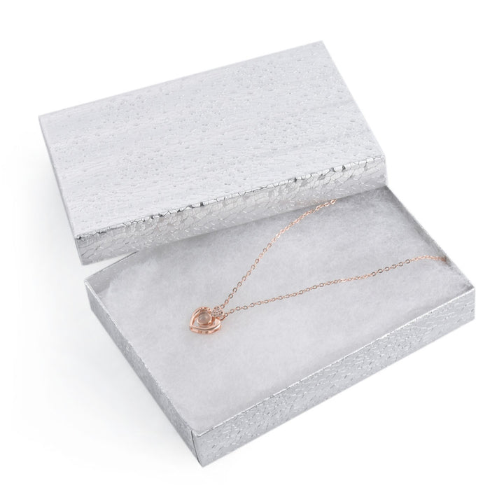 Sliver Foil Cotton Filled Cardboard Paper Box For Display