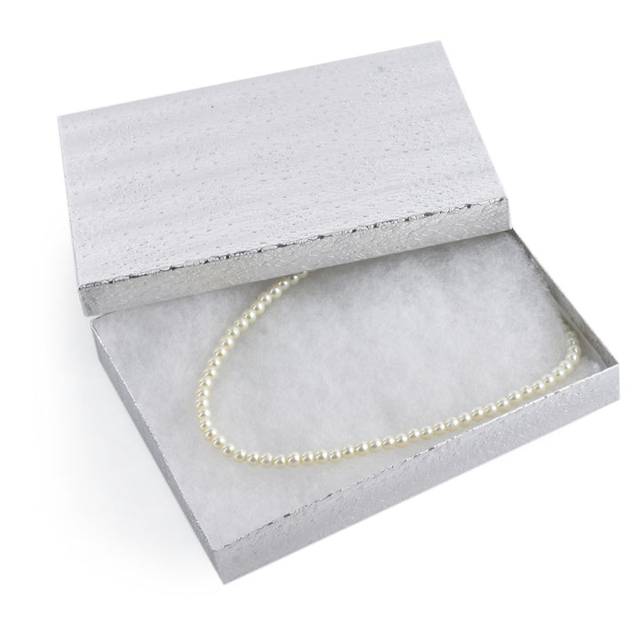Sliver Foil Cotton Filled Cardboard Paper Box For Display