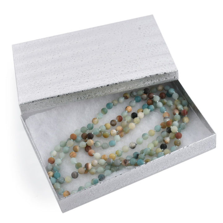 Sliver Foil Cotton Filled Cardboard Paper Box For Display