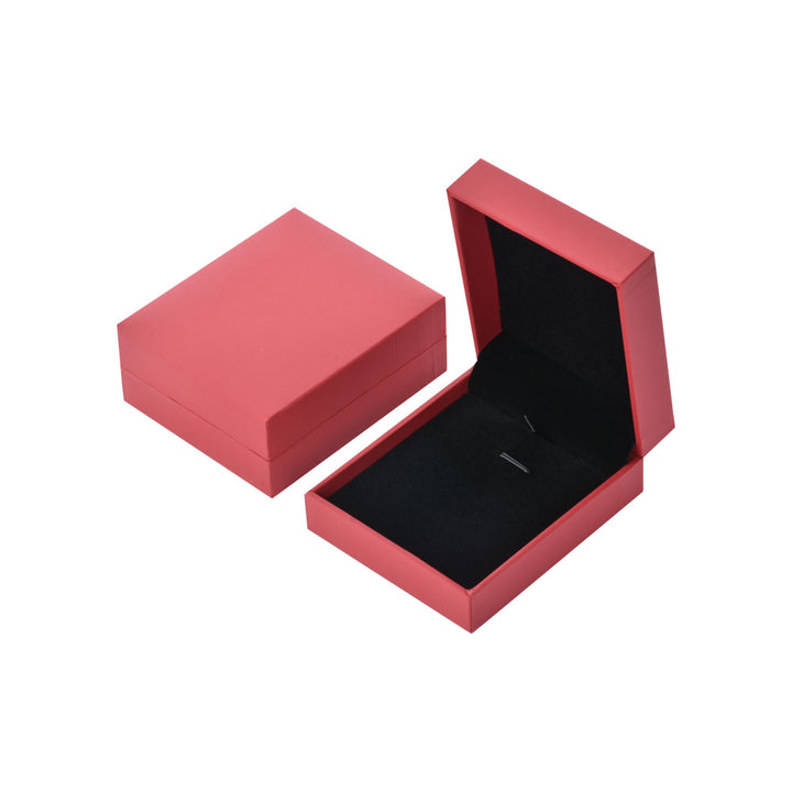 High-End Elegant Red Color Jewelry Package Leatherette Box For Wedding Gift Box