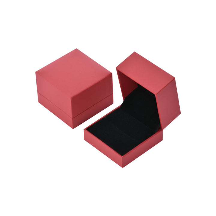 High-End Elegant Red Color Jewelry Package Leatherette Box For Wedding Gift Box