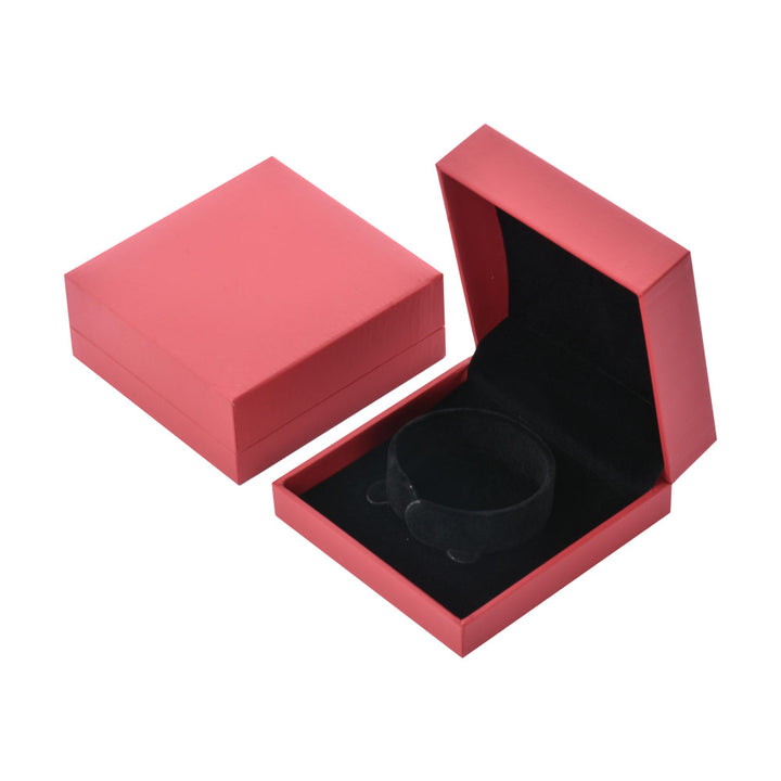 High-End Elegant Red Color Jewelry Package Leatherette Box For Wedding Gift Box
