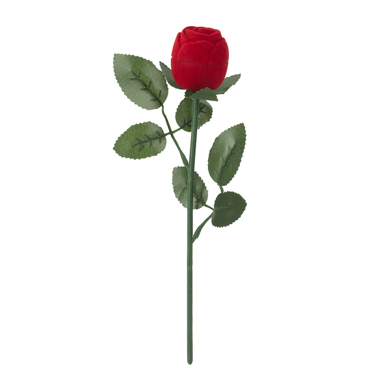 Rose Flower Shaped Elegant Jewelry Package Velvet Ring Box For Wedding