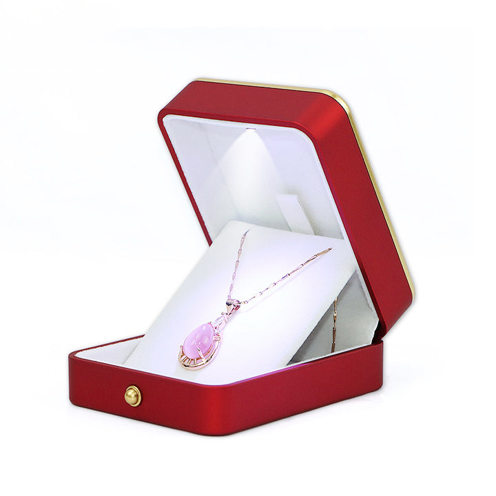 Squared Shaped LED Light Jewelry Box For Wedding Personal Gift Box