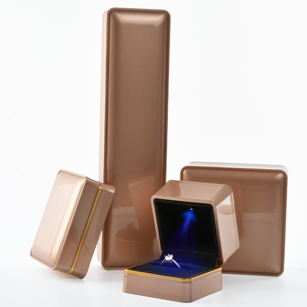 Rose glossy high-end jewelry light box