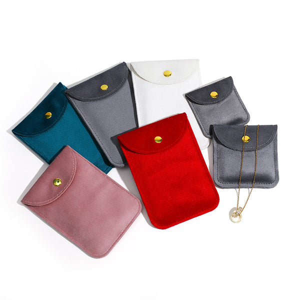 Lisvelte gold buckle square jewelry flannel jewelry bag ring pendant bracelet storage bag anti-oxidation jewelry bag