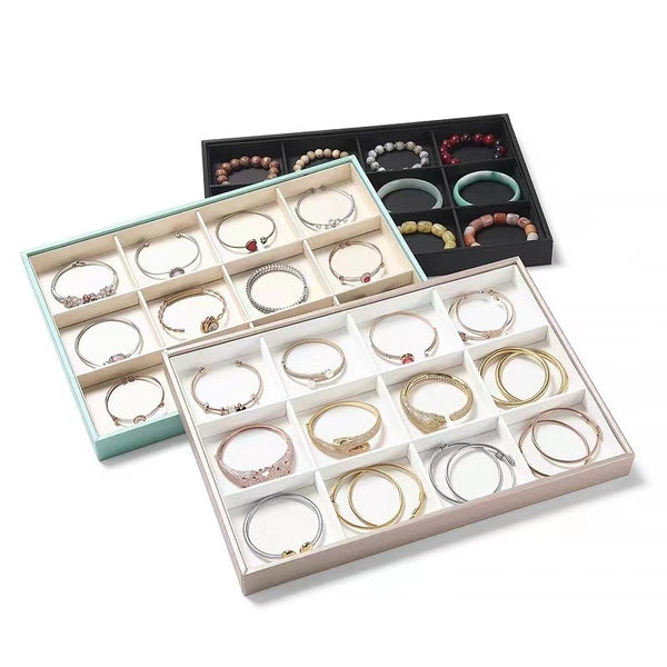 Grid Jewelry Display Tray Bracelet Ring Bead Jade Bracelet Bracelet 12 Grid 18 Grid 24 Grid Jewelry Tray