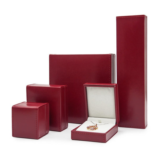 New Right-angle Straight-edge Wire Box, High-end Pu Leather Jewelry Box, Ring Box, Necklace Box, Stud Earrings, Bracelet Set Box.