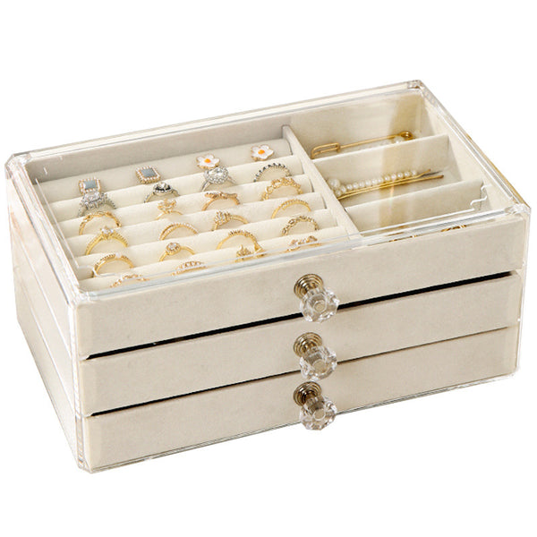 Jewelry Box Storage Box Premium Large Capacity Multi-layer Delicate Earrings Earrings Necklace Storage Ring Jewelry Cabinet