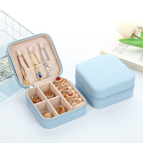Cross-border Customizable Simple Portable Jewelry Box, Stud Earrings, Jewelry Storage, Jewelry Box, Velvet Packaging Box Wholesale