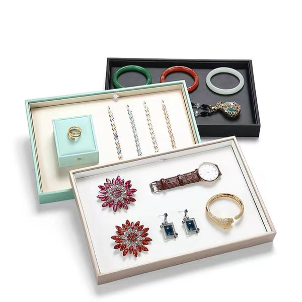Brushed Leather Jewelry Tray Ring Necklace Bracelet Pendant Jewelry Storage Tray Jewelry Gold Jewelry Look Tray