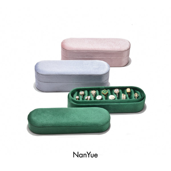 Jewelry Packaging Velvet Long Storage High-end Display Plate Ring Stud Earrings Jewelry Tray Jewelry Box