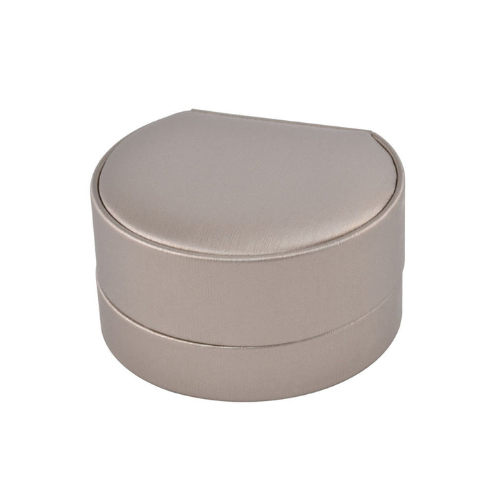 Semicircular-Shaped PU Leather Ring Pendant Box Antique Style For Wedding Gift Box