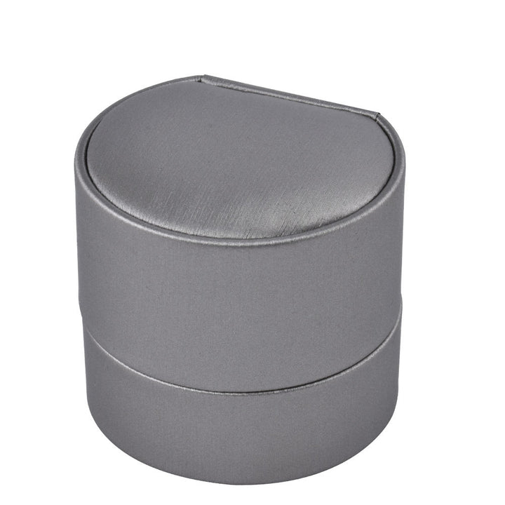 Semicircular-Shaped PU Leather Ring Pendant Box Antique Style For Wedding Gift Box