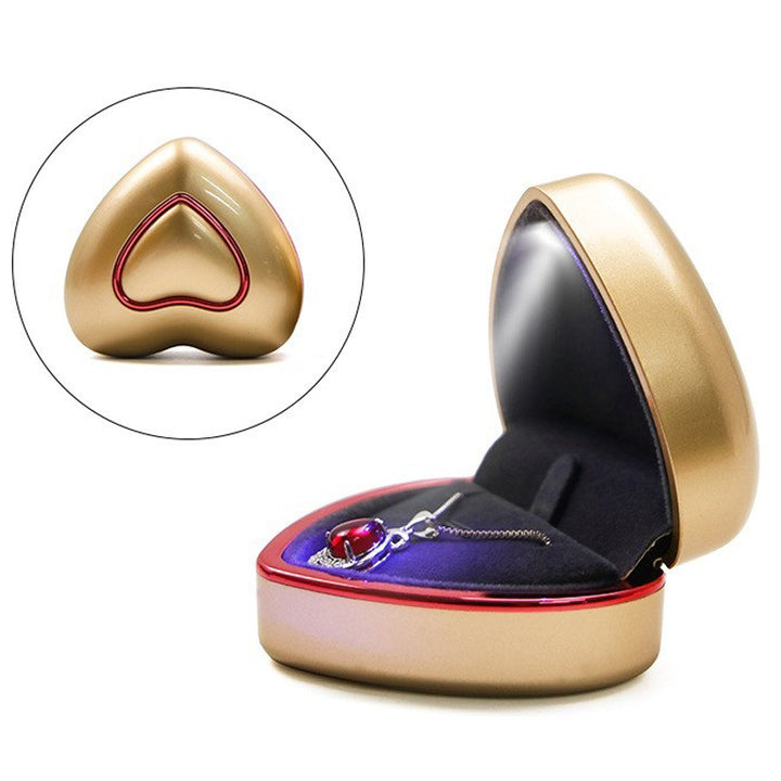 New heart-shaped multi-color led pendant box