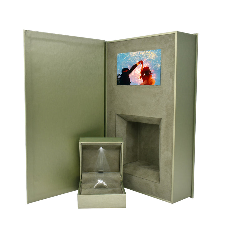 Book Shape Video Ring Boxes